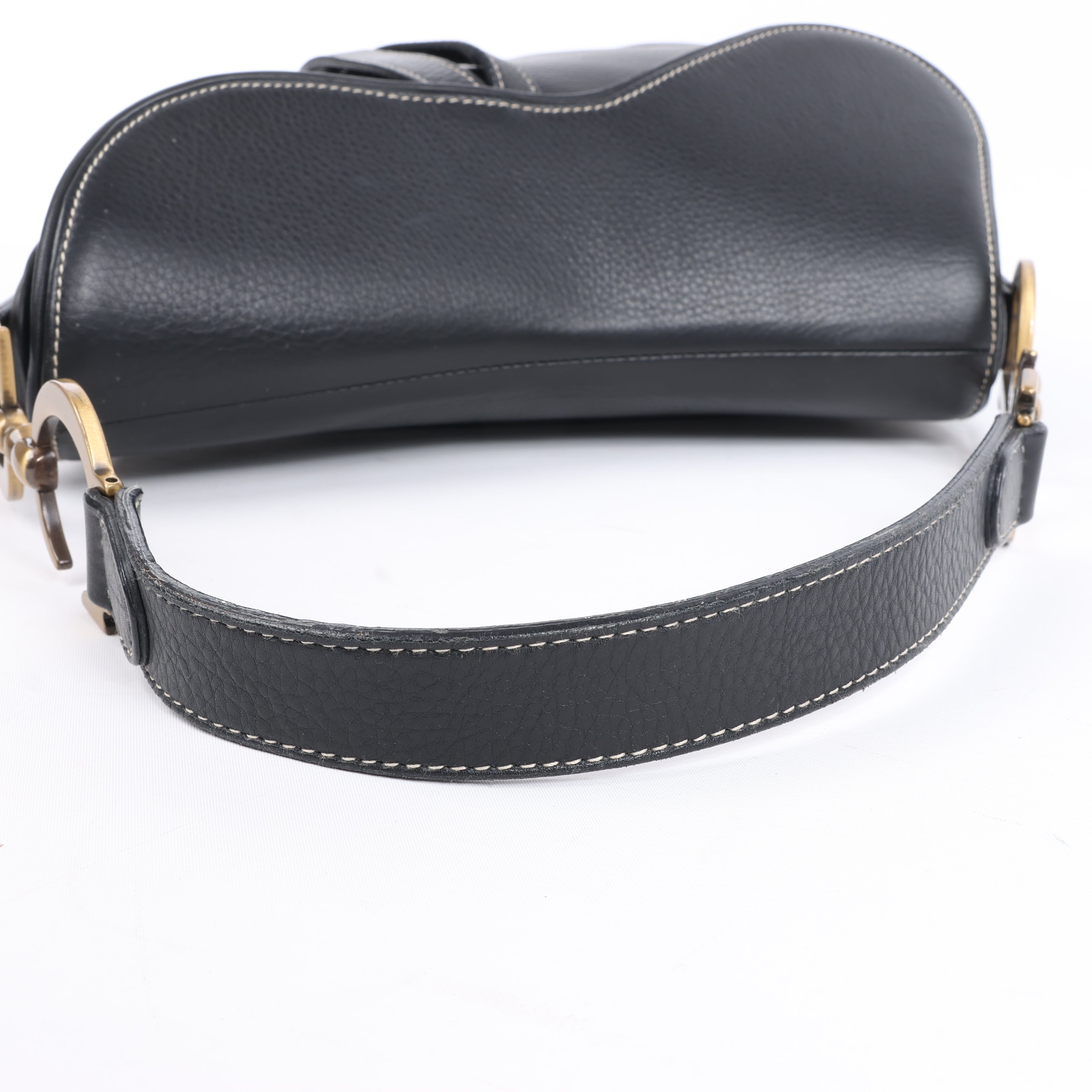 Dior Saddle Classic Bag Leather 2Way Handbag in Black