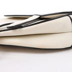 Dior Saddle Mini Bag Leather Handbag in Ecru