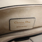 Dior Saddle Mini Bag Leather Handbag in Ecru