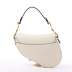 Dior Saddle Mini Bag Leather Handbag in Ecru