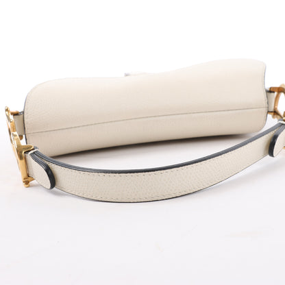 Christian Dior Saddle Mini Bag Leather Handbag in Ecru