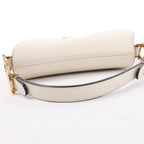 Dior Saddle Mini Bag Leather Handbag in Ecru