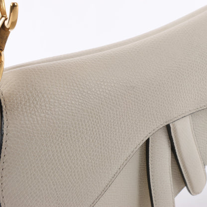 Christian Dior Saddle Mini Bag Leather Handbag in Ecru