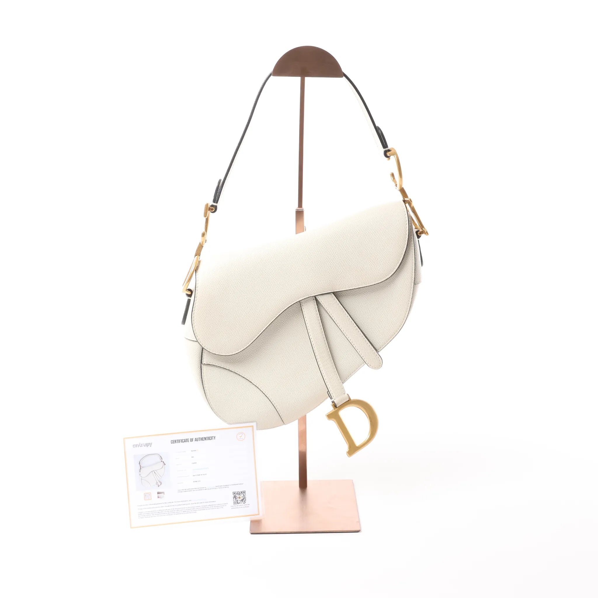 Dior Saddle Classic Bag Canvas Shoulder Bag in White