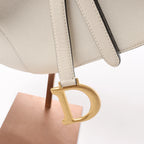 Dior Saddle Classic Bag Canvas Shoulder Bag in White