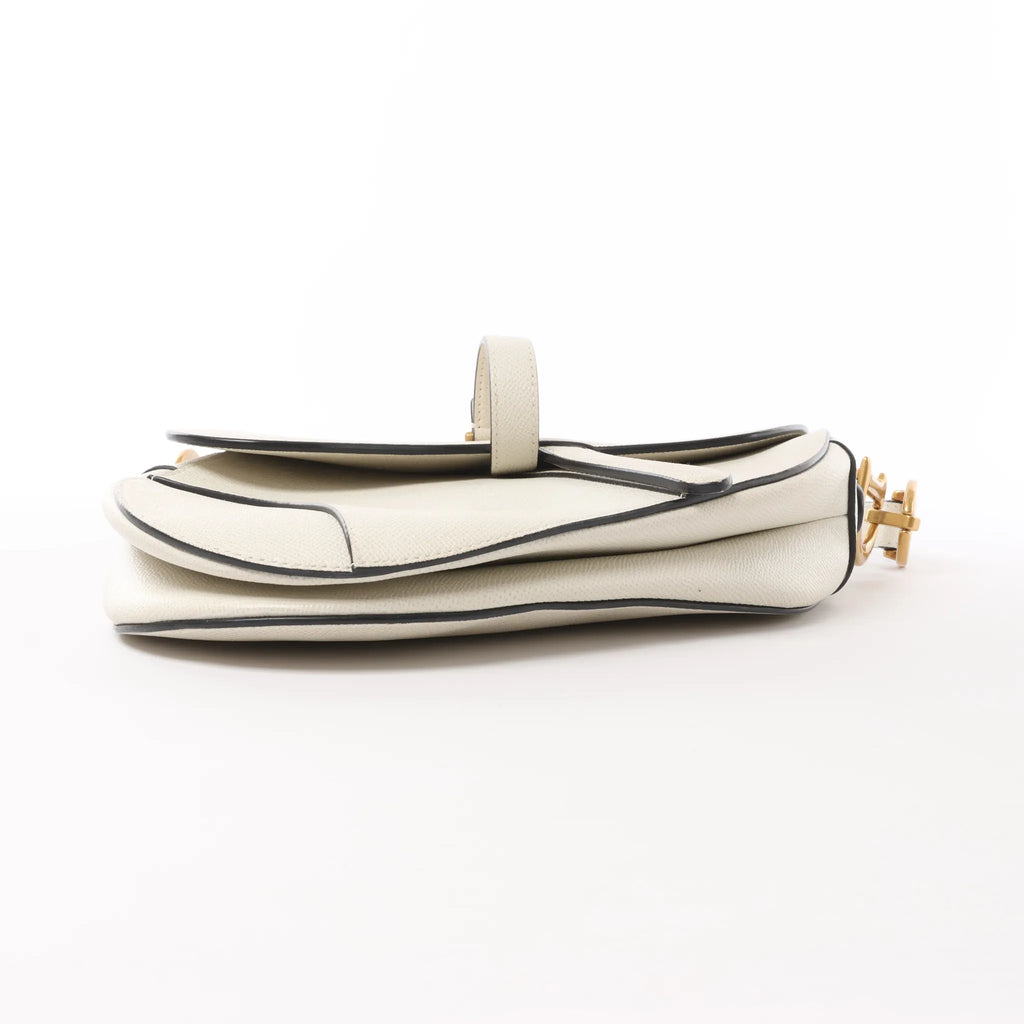 Dior Saddle Classic Bag Canvas Shoulder Bag in White