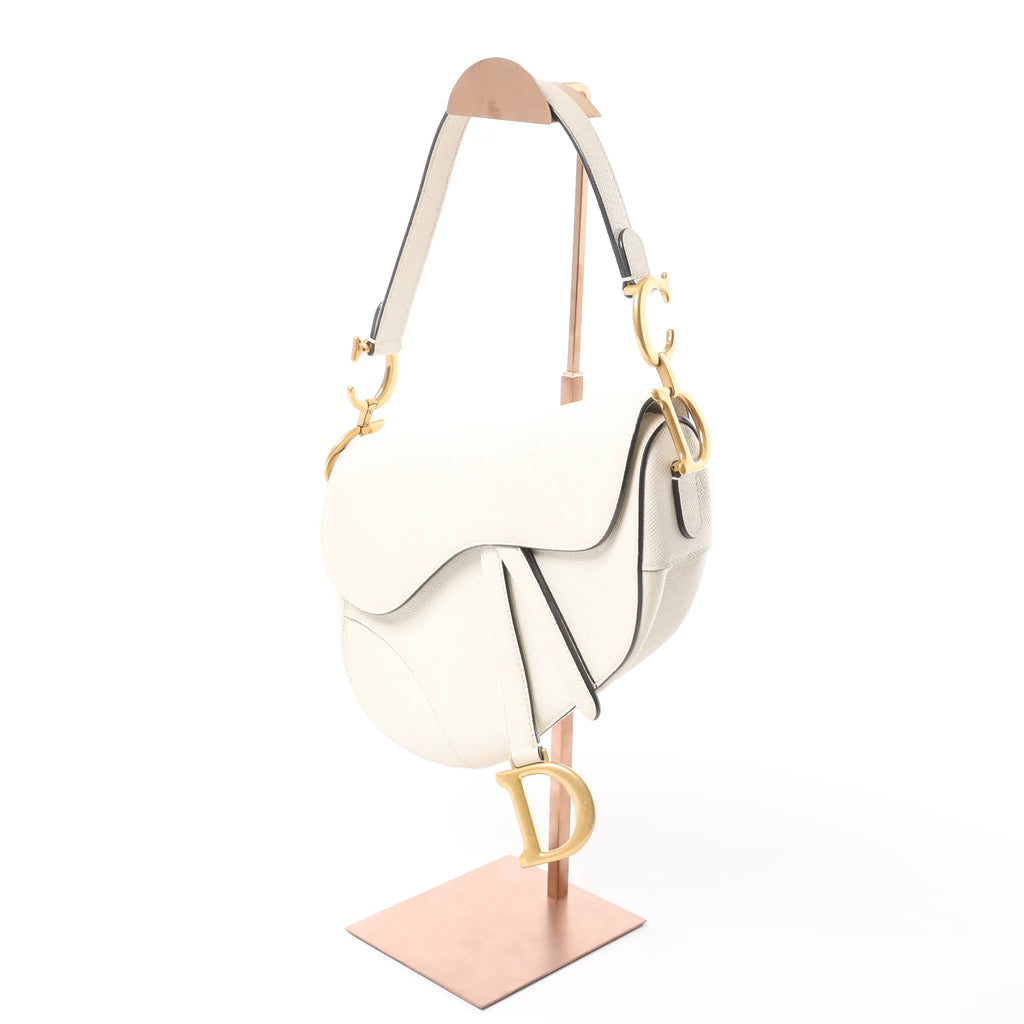 Dior Saddle Classic Bag Canvas Shoulder Bag in White