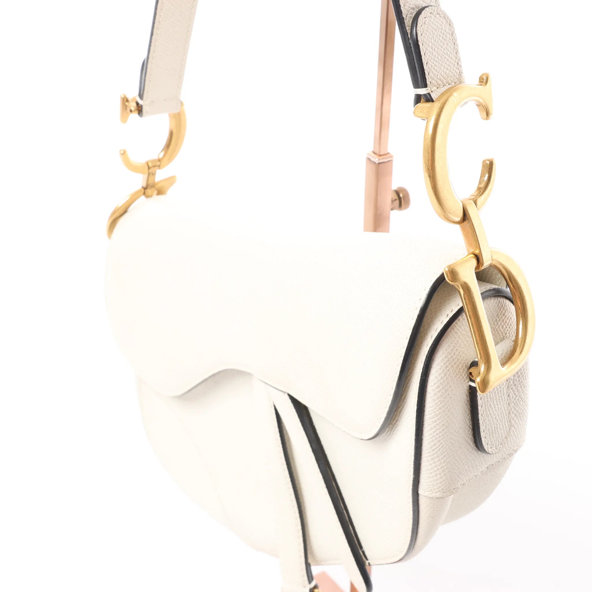 Dior Saddle Classic Bag Canvas Shoulder Bag in White