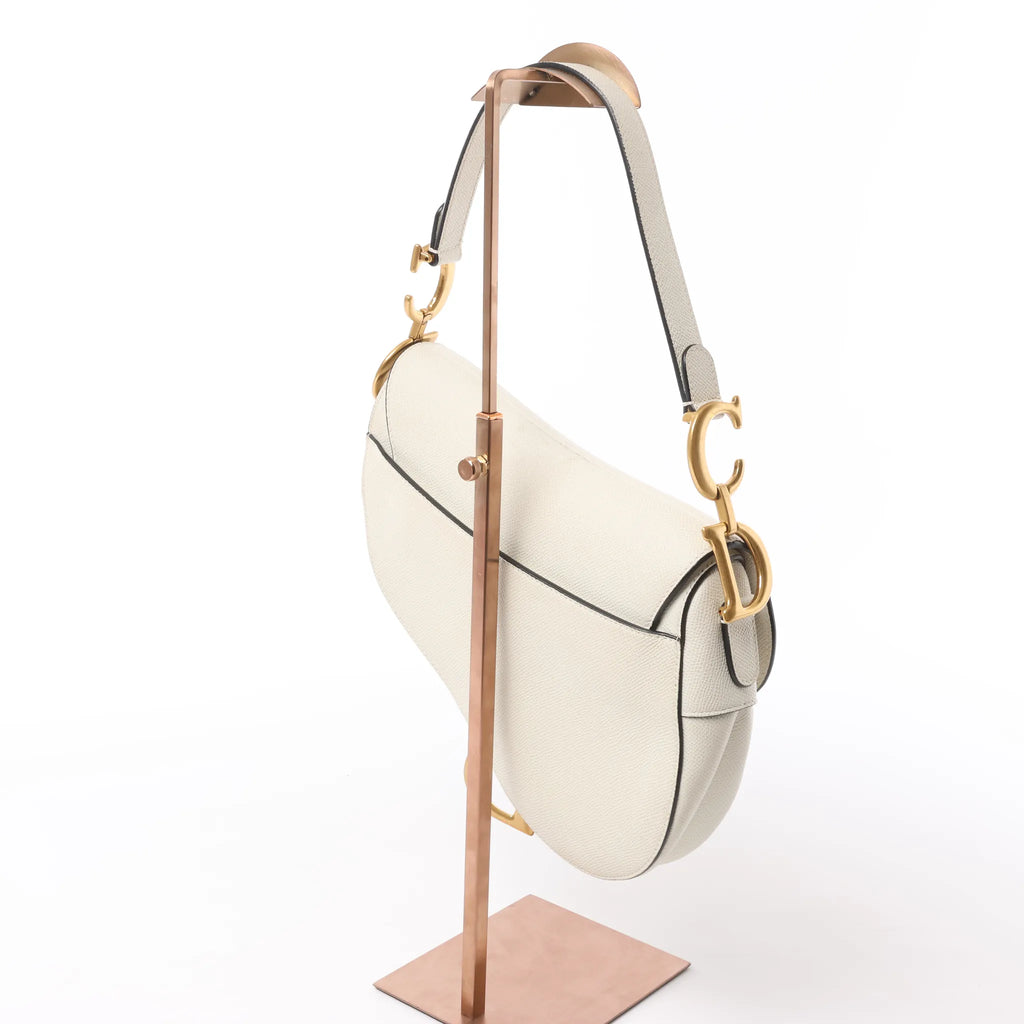 Dior Saddle Classic Bag Canvas Shoulder Bag in White