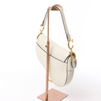 Dior Saddle Classic Bag Canvas Shoulder Bag in White