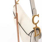 Dior Saddle Classic Bag Canvas Shoulder Bag in White