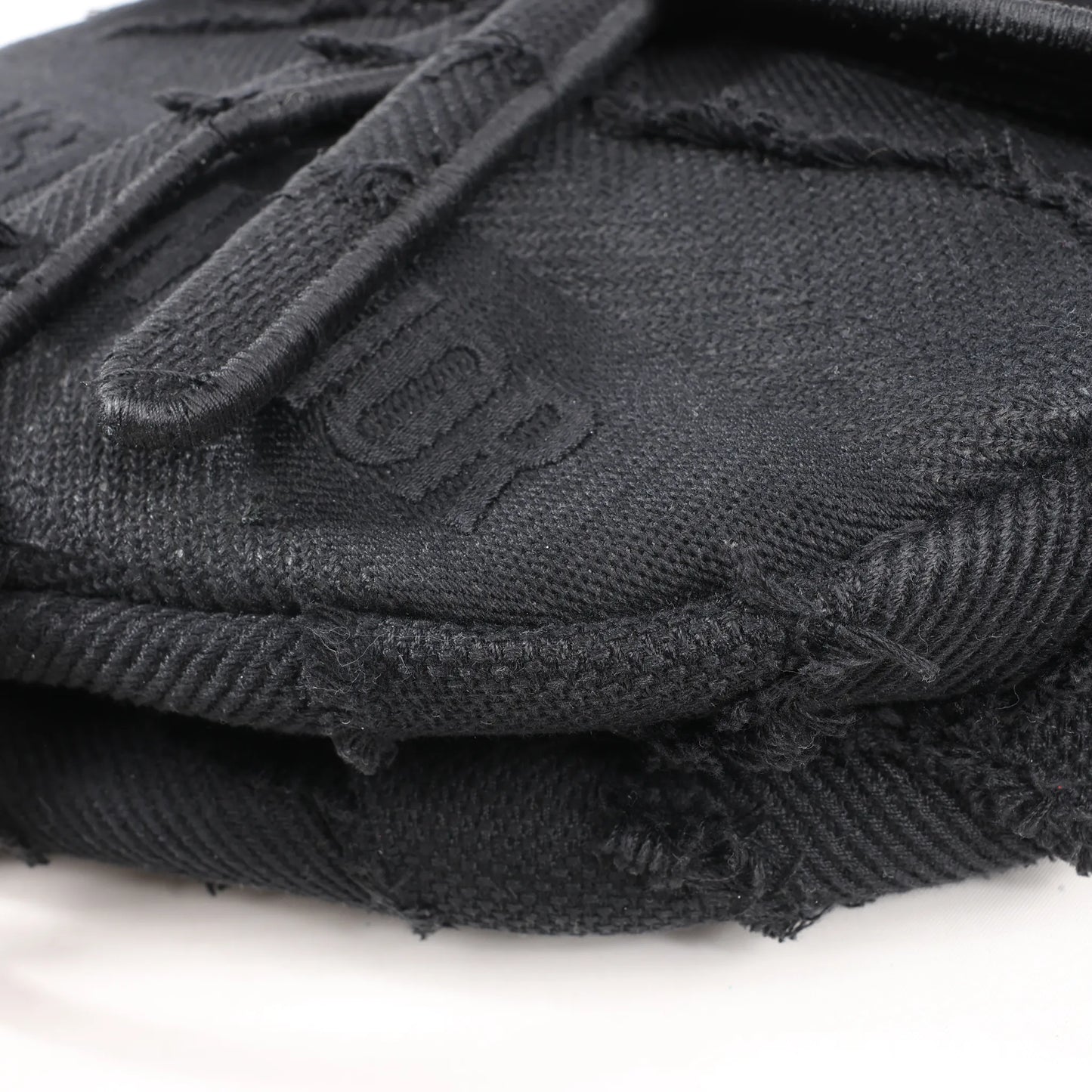 Dior Saddle Classic Bag Canvas-Schultertasche in Schwarz