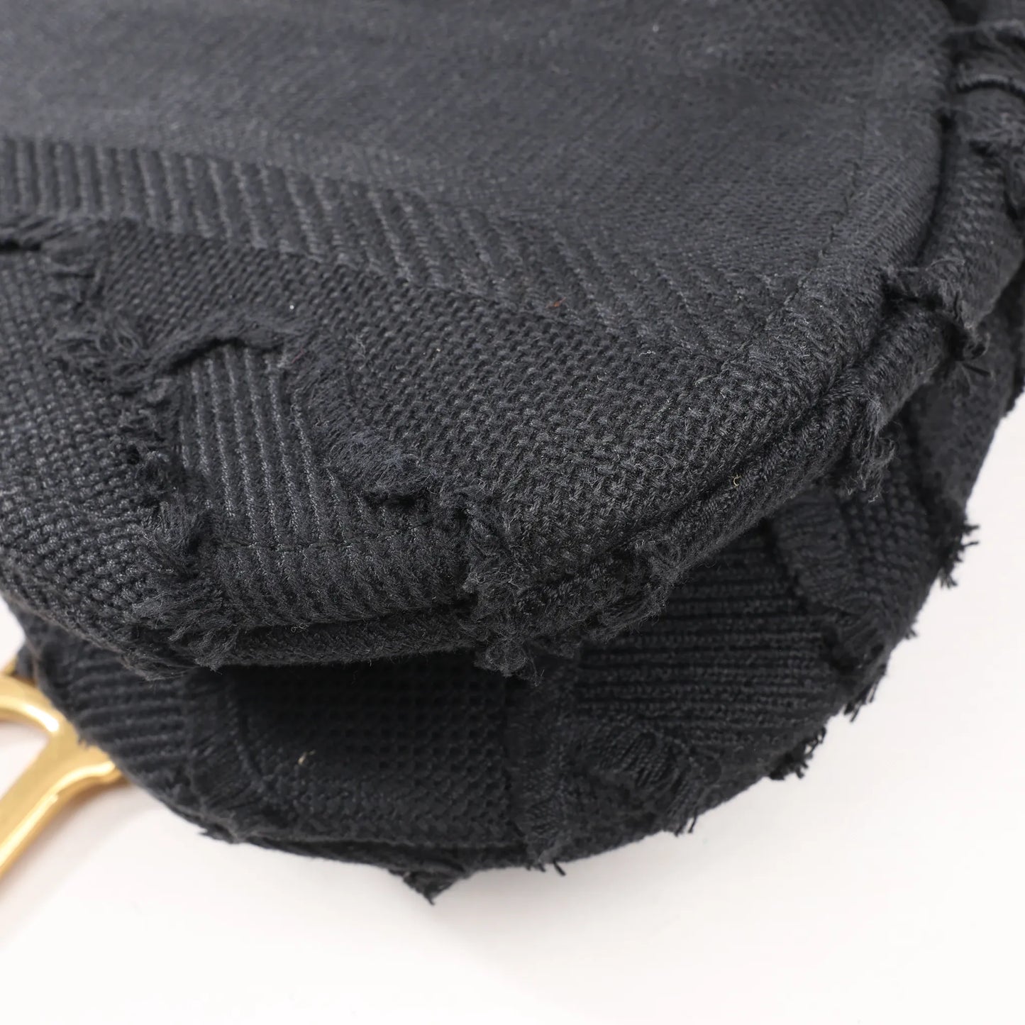 Dior Saddle Classic Bag Canvas-Schultertasche in Schwarz