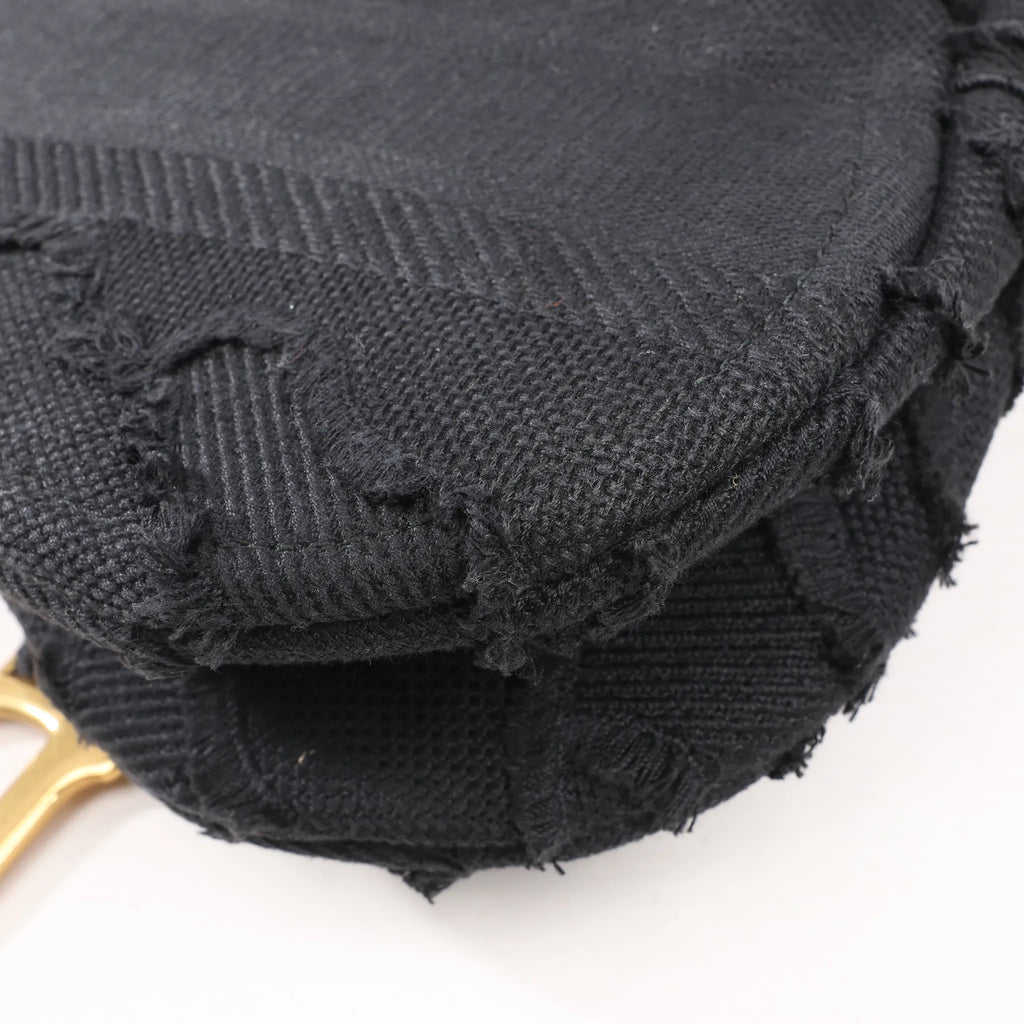 Dior Saddle Classic Bag Canvas Shoulder Bag in Black