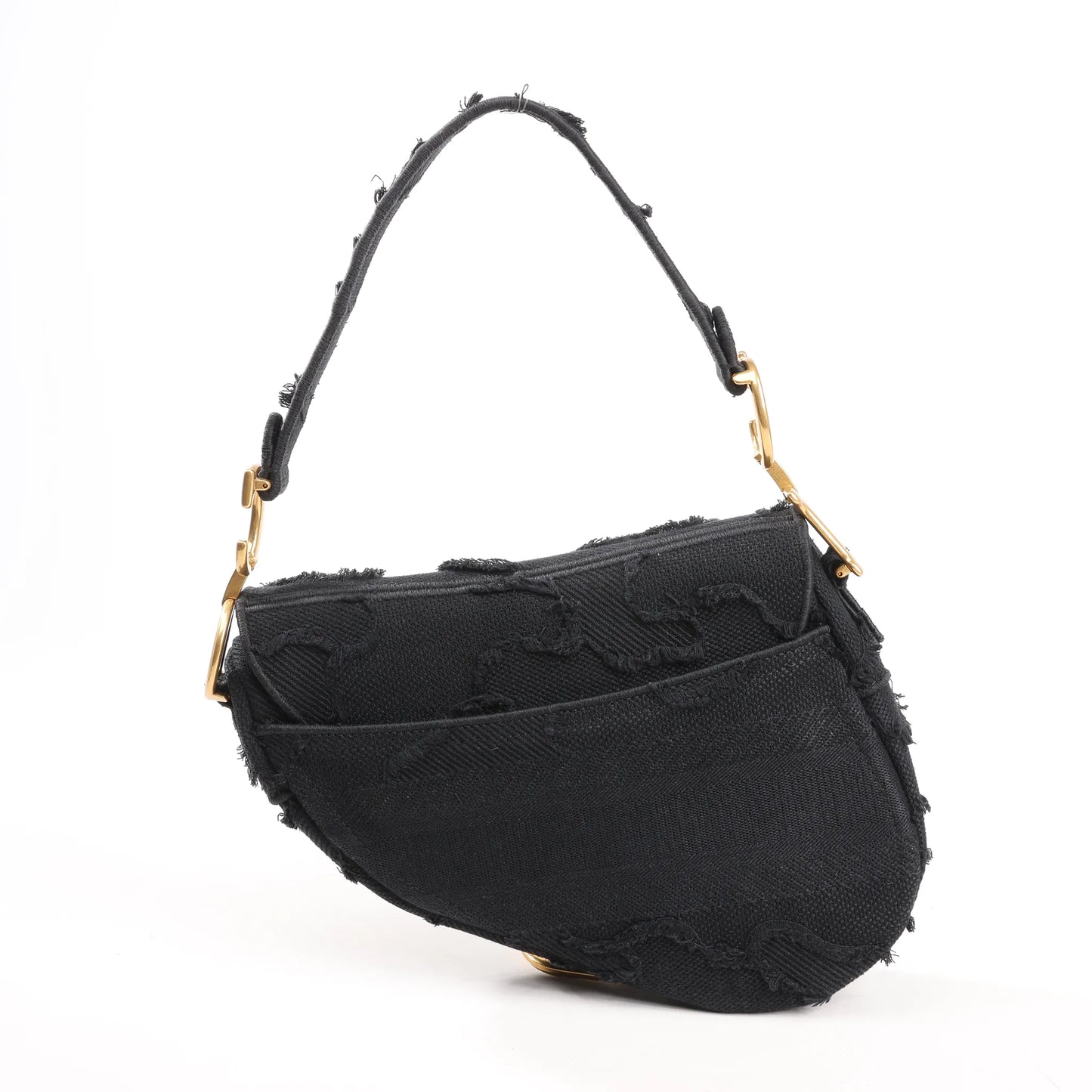 Dior Saddle Classic Bag Canvas Shoulder Bag in Black