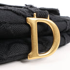 Dior Saddle Classic Bag Canvas Shoulder Bag in Black