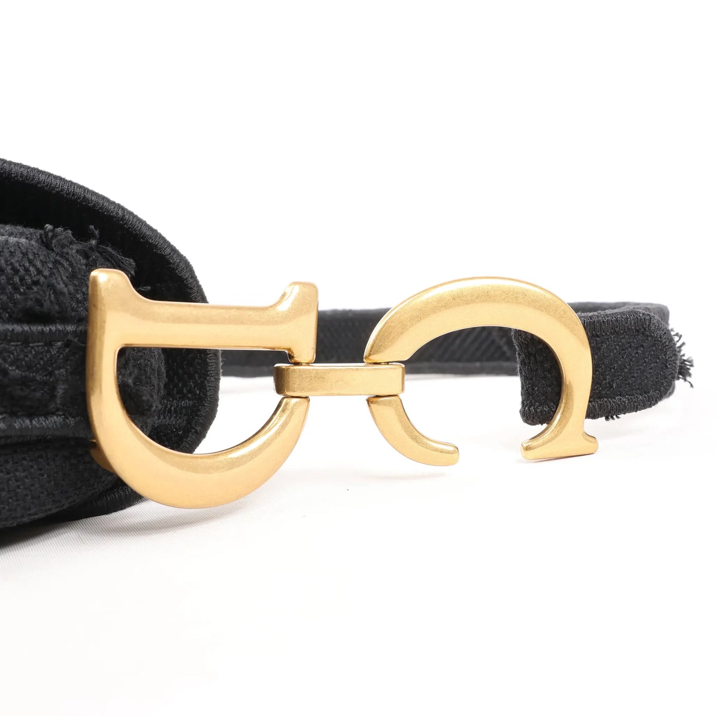 Dior Saddle Classic Bag Canvas-Schultertasche in Schwarz