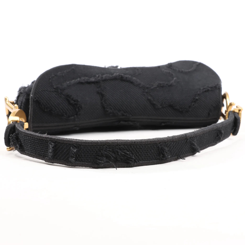 Dior Saddle Classic Bag Canvas Shoulder Bag in Black