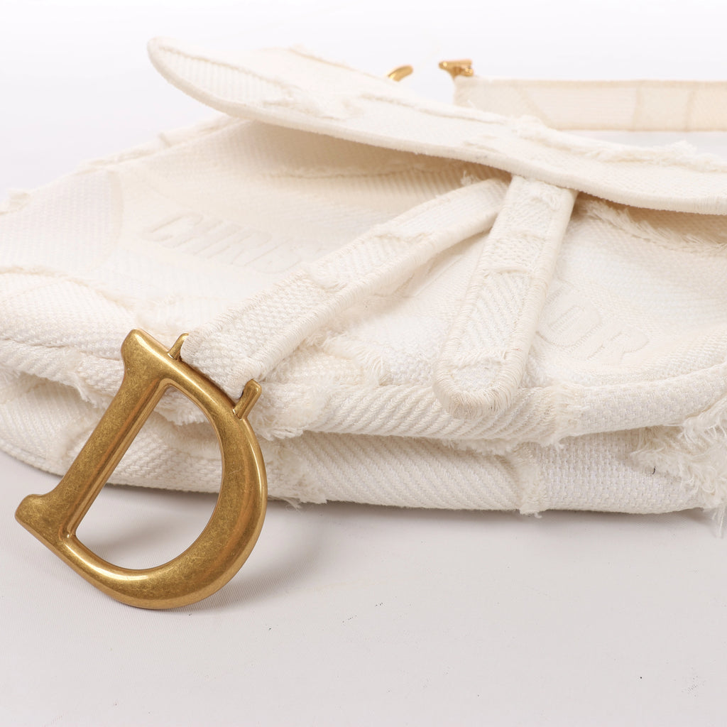 Bolso de hombro grande de lona Dior Book Tote en negro y blanco