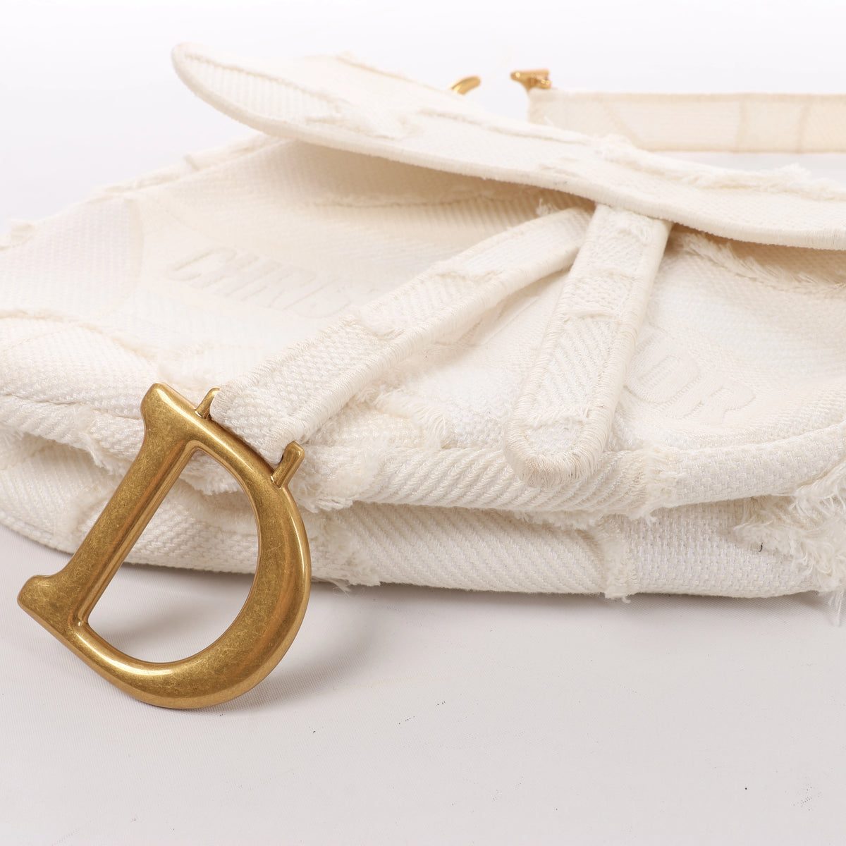 Bolso de hombro grande de lona Dior Book Tote en negro y blanco