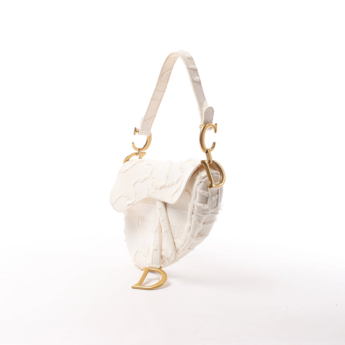 Bolso de hombro grande de lona Dior Book Tote en negro y blanco