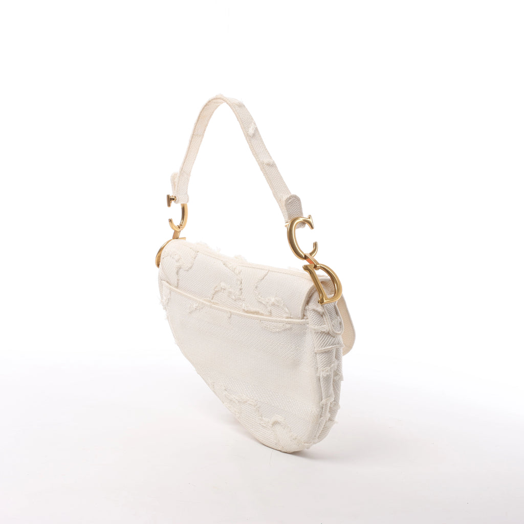 Bolso de hombro grande de lona Dior Book Tote en negro y blanco