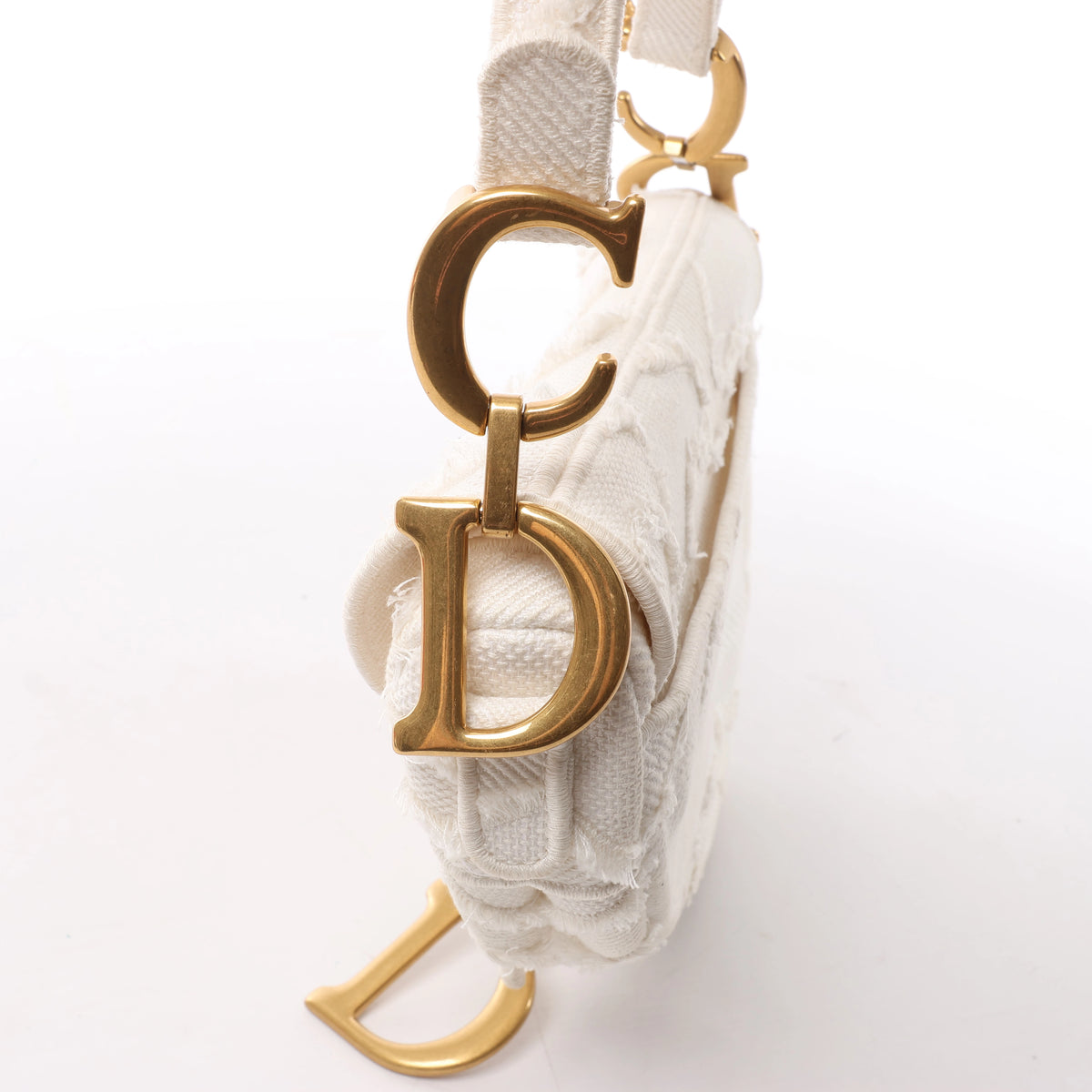 Bolso de hombro grande de lona Dior Book Tote en negro y blanco