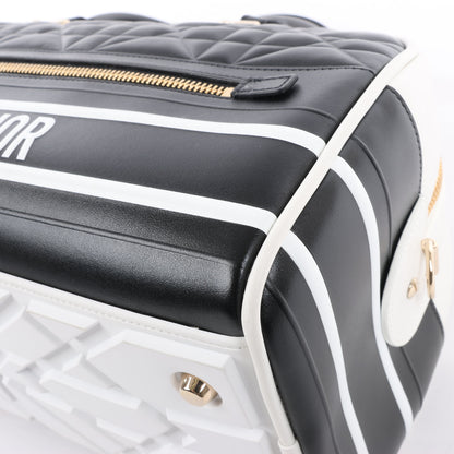 Dior Large Dior Vibe Zip Bowling Bag in Black x White