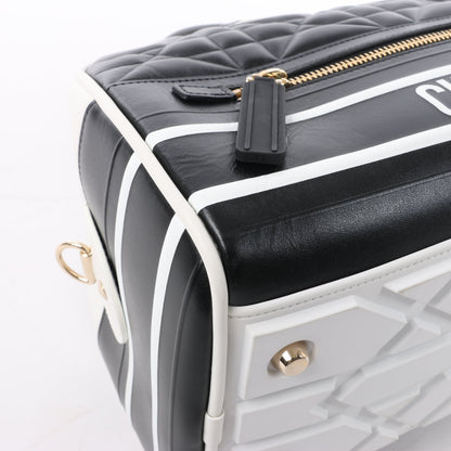 Dior Large Dior Vibe Zip Bowling Bag in Black x White