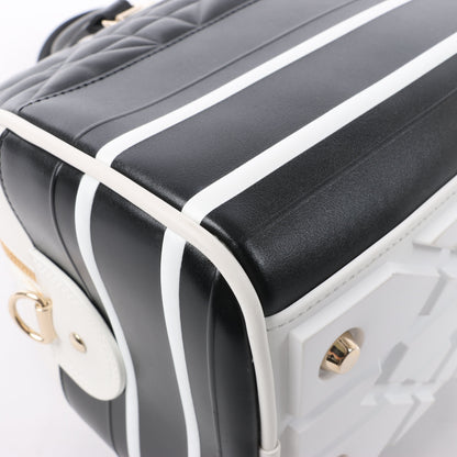 Dior Large Dior Vibe Zip Bowling Bag in Black x White