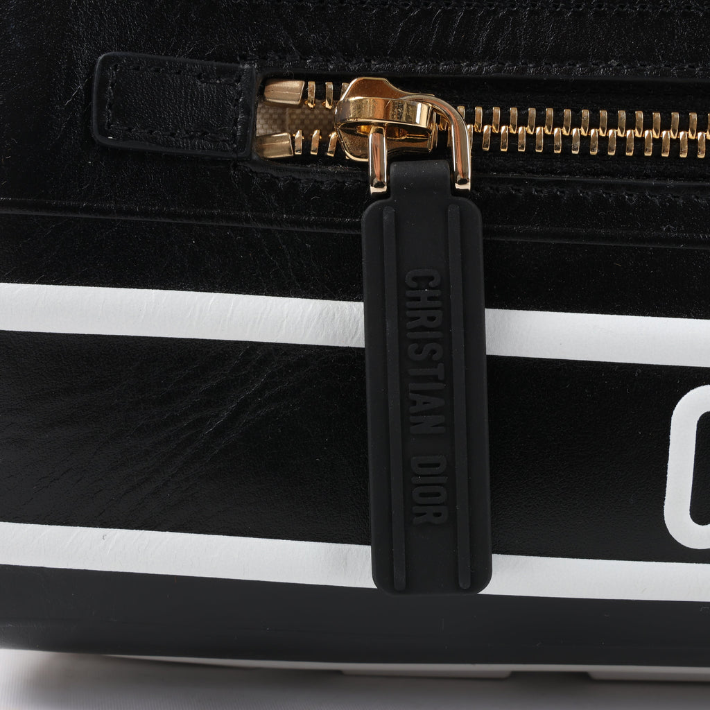 Dior Large Dior Vibe Zip Bowling Bag in Black x White