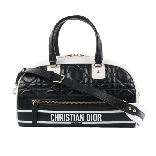 Dior Large Dior Vibe Zip Bowling Bag in Black x White