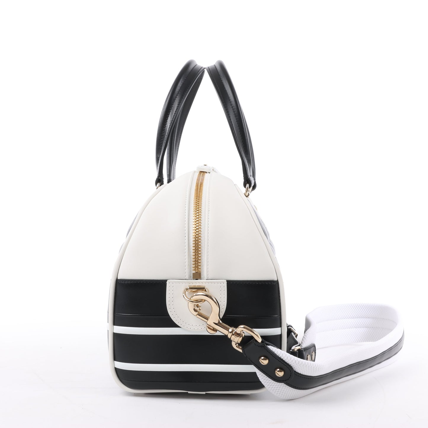 Dior Large Dior Vibe Zip Bowling Bag in Black x White