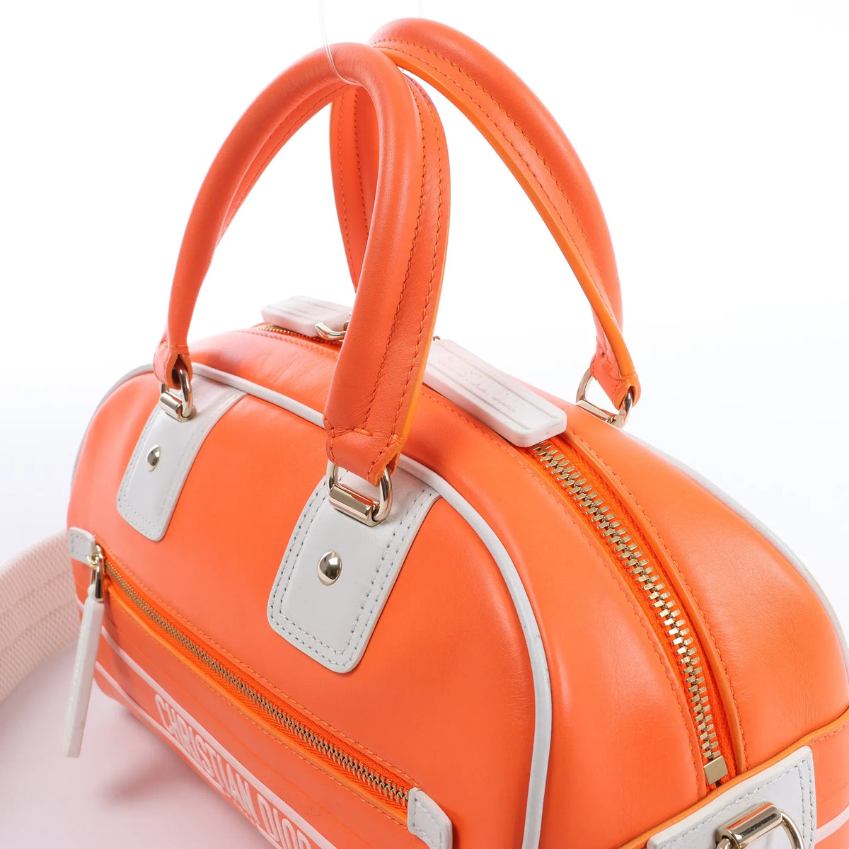 Dior Small Dior Vibe Zip Bowling Bag in Orange