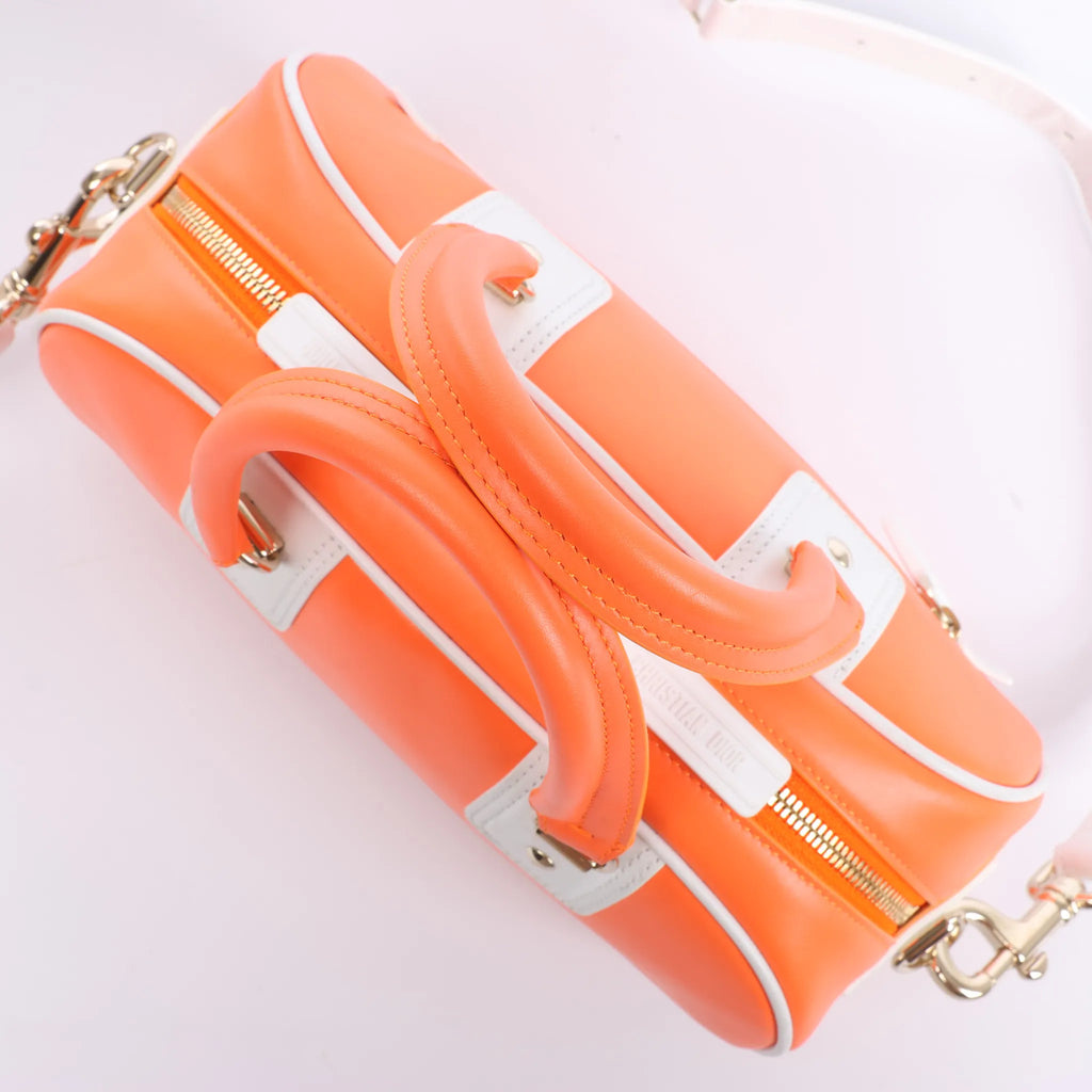 Dior Small Dior Vibe Zip Bowling Bag in Orange