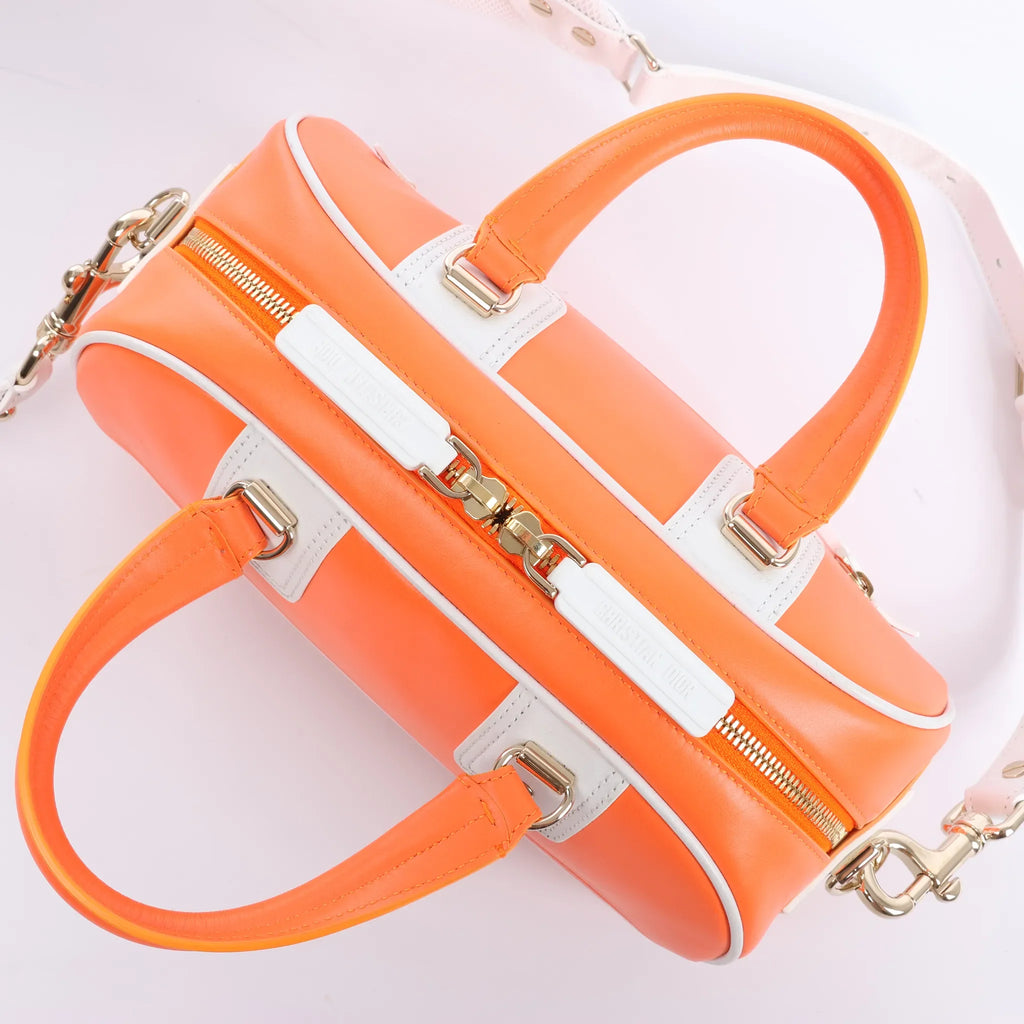 Dior Small Dior Vibe Zip Bowling Bag in Orange