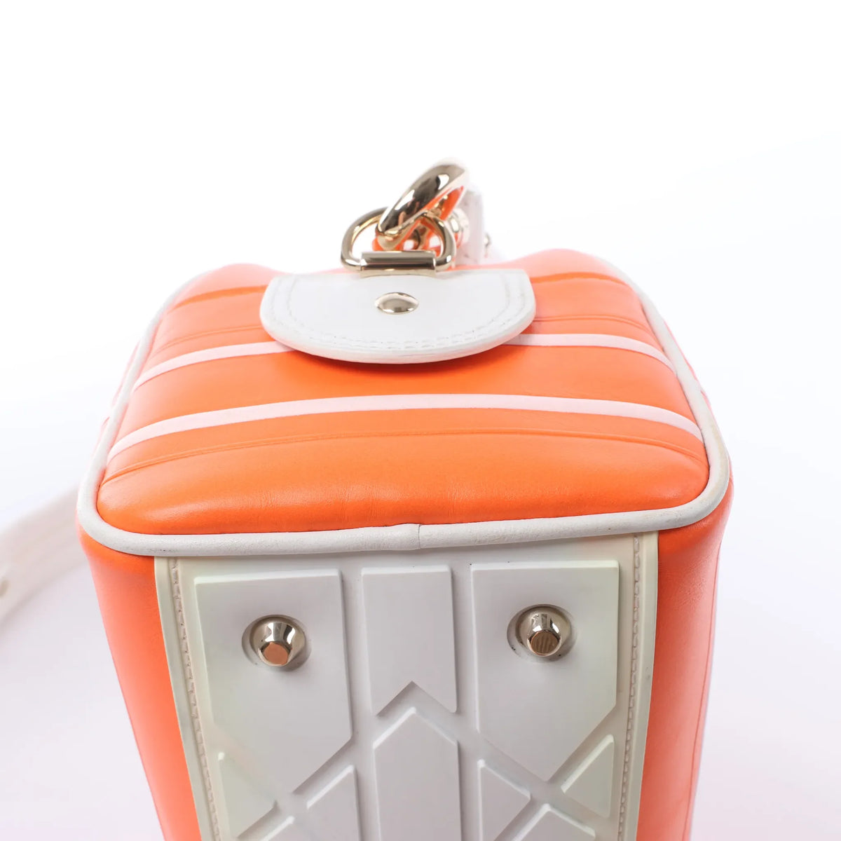 Dior Small Dior Vibe Zip Bowling Bag in Orange