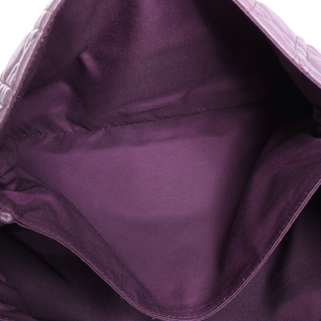 Christian Dior New Lock Cannage Leather Shoulder Bag in Purple