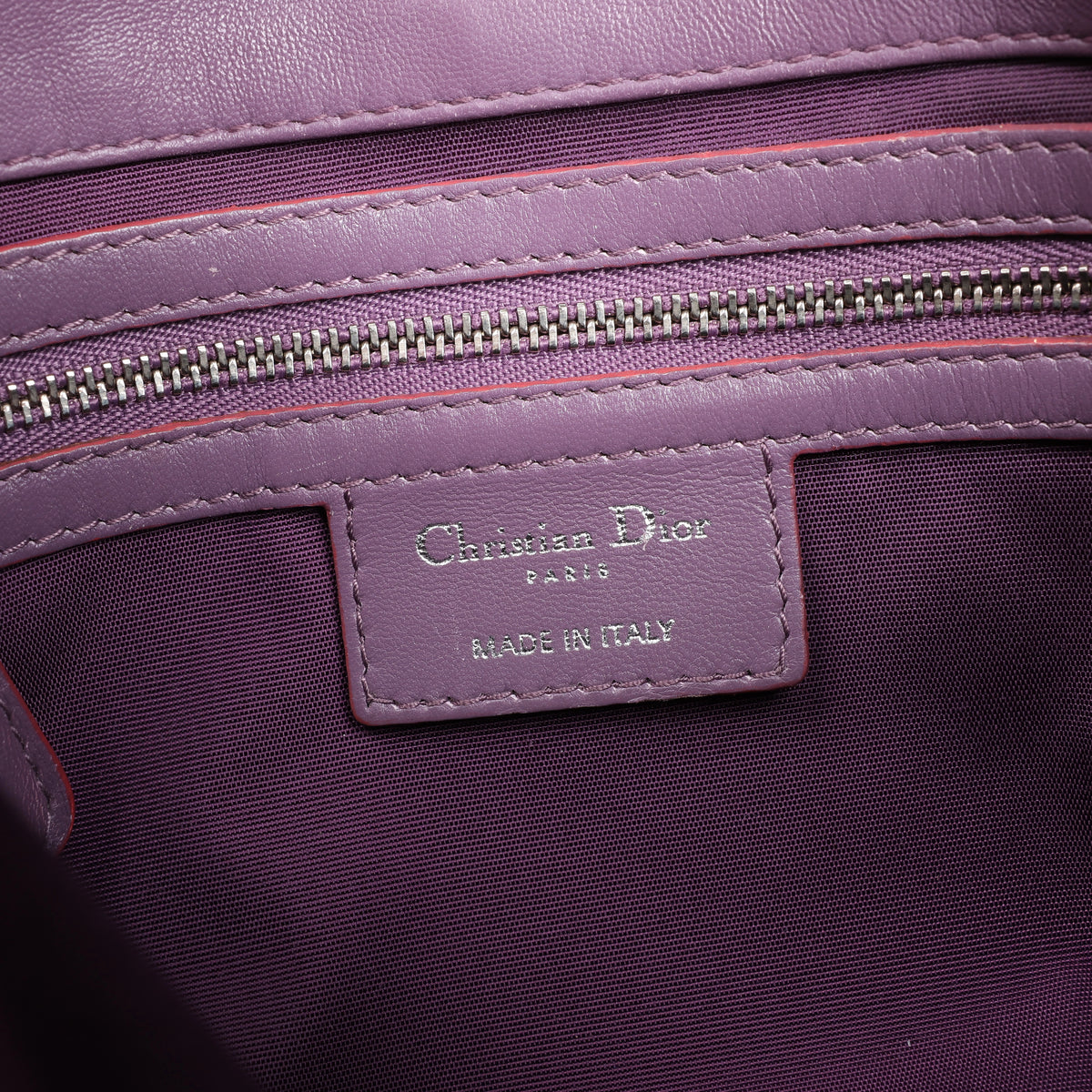 Christian Dior New Lock Cannage Leather Shoulder Bag in Purple