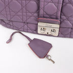 Christian Dior New Lock Cannage Leather Shoulder Bag in Purple