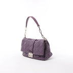Christian Dior New Lock Cannage Leather Shoulder Bag in Purple
