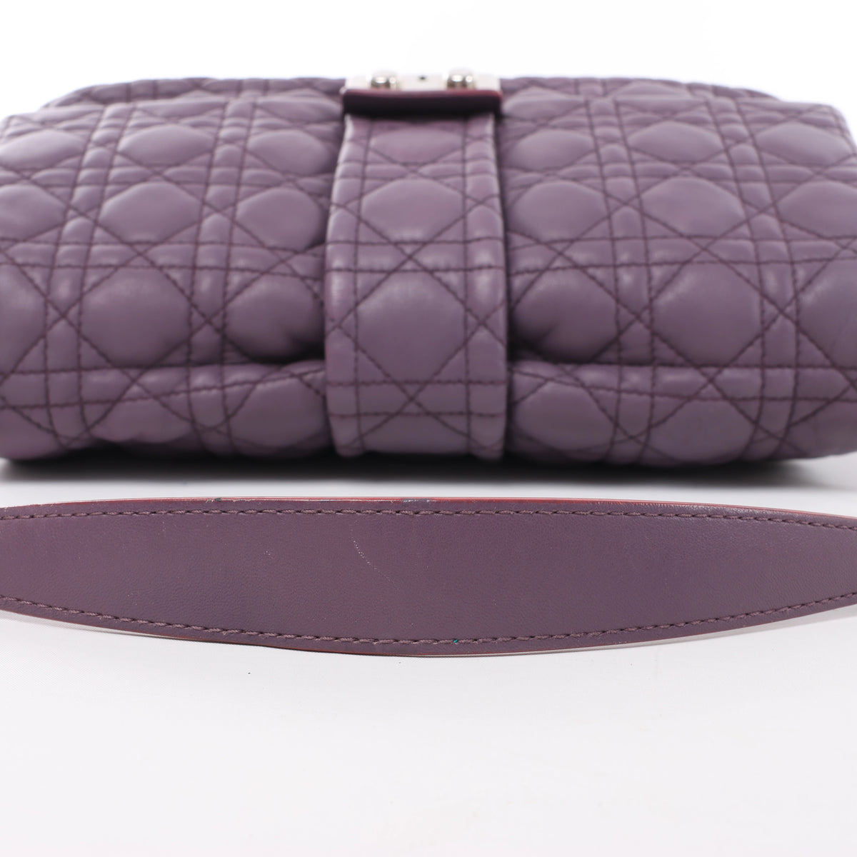 Christian Dior New Lock Cannage Leather Shoulder Bag in Purple