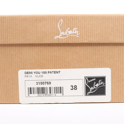Escarpins Christian Louboutin Demi You 100 en cuir verni beige, pointure 38