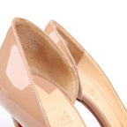 Christian Louboutin Demi You 100 Patent Leather Heels in Beige, Size 38 EU