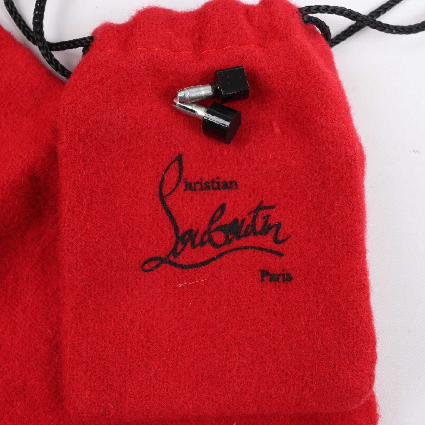 Christian Louboutin Eloise 100 Napa Shiny Heels in Black, Size 38 EU