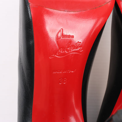 Christian Louboutin Eloise 100 Napa Shiny Heels in Black, Size 38 EU