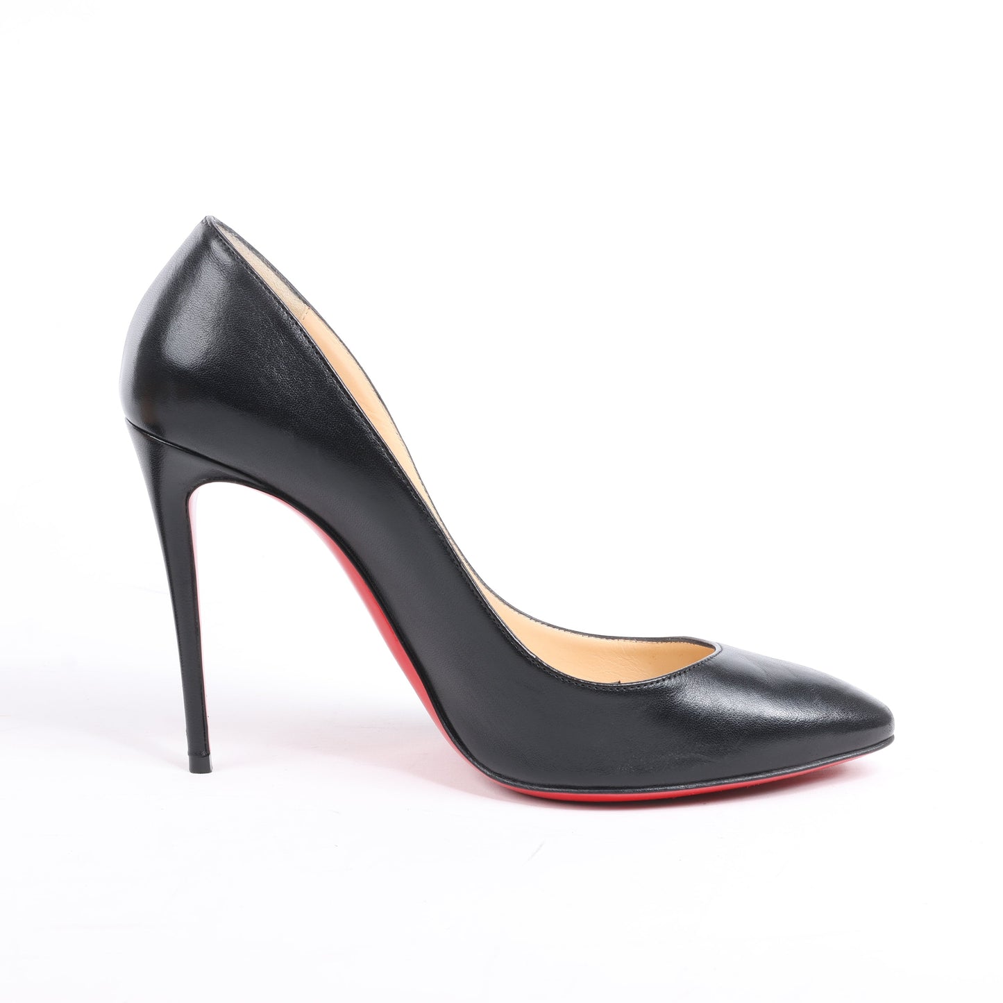 Christian Louboutin Eloise 100 Napa Shiny Heels in Black, Size 38 EU