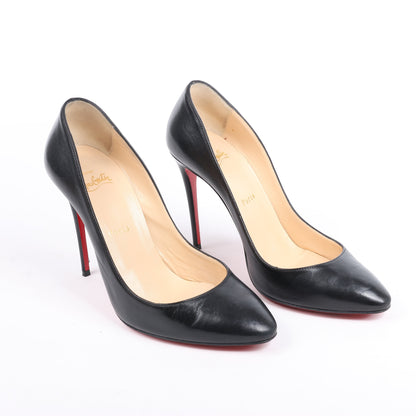 Christian Louboutin Eloise 100 Napa Shiny Heels in Black, Size 38 EU