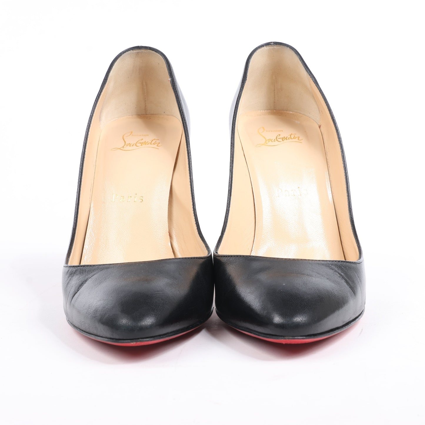 Christian Louboutin Eloise 100 Napa Shiny Heels in Black, Size 38 EU