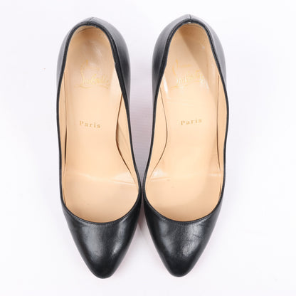 Christian Louboutin Eloise 100 Napa Shiny Heels in Black, Size 38 EU